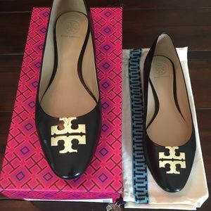 Tory Burch Raleigh Ballet Flat Black-Gold